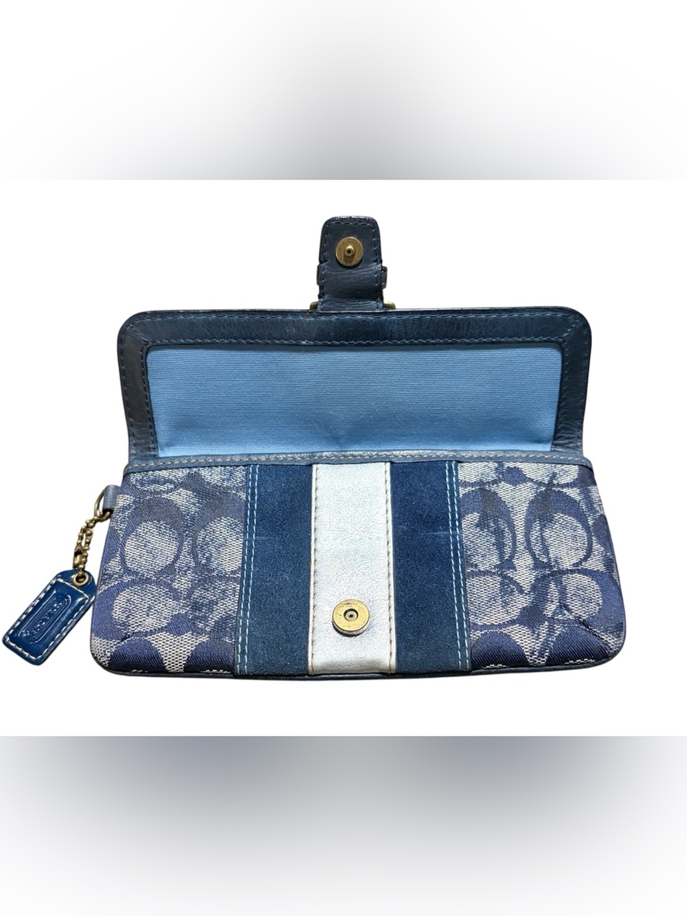 Coach Vintage Denim Tie Dye Clutch Wallet - Picture 7 of 9